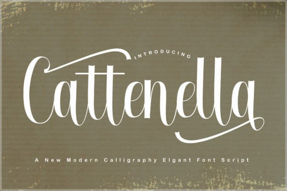 Cattenella: A Calligraphy Font for Elegant Design