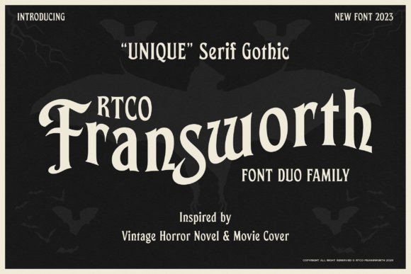 Rtco Fransworth: Vintage Horror Typography for Modern Brands
